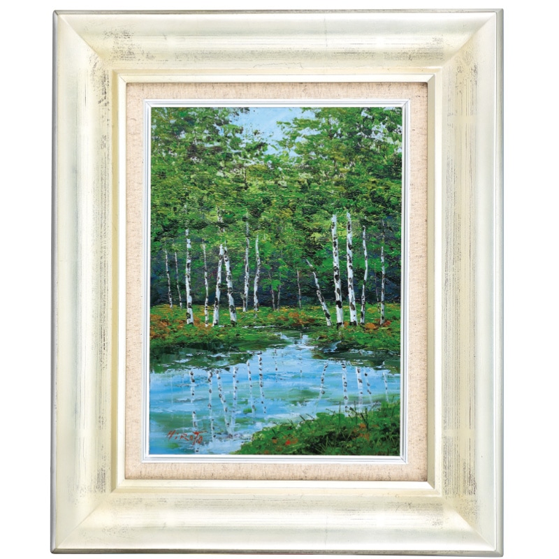 白樺林』西村拡人 F4号【ポイント5％還元中】 : アートの友社 『白樺