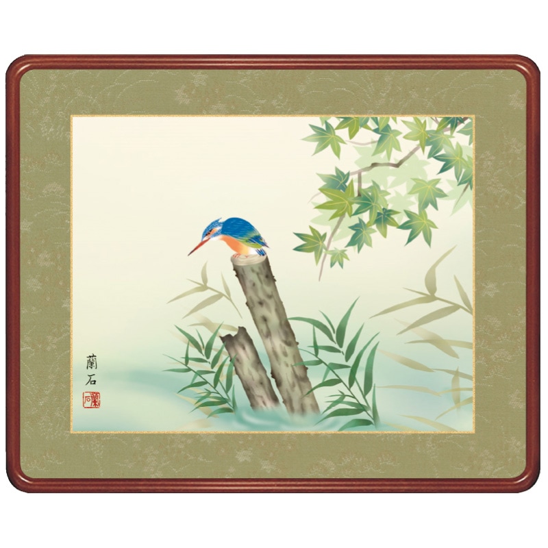 【真作】絵画　日本画（色紙）　金地蘭花図　優雅な紫のカトレア　X38 真作】絵画 日本画（色紙） 金地蘭花図 優雅な紫のカトレア X38