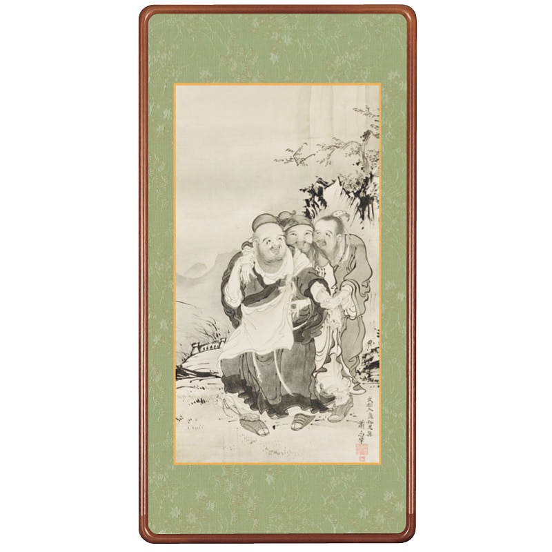 曾我蕭白『虎渓三笑図』高級女桑縁額 令和4年寅年干支【ポイント5