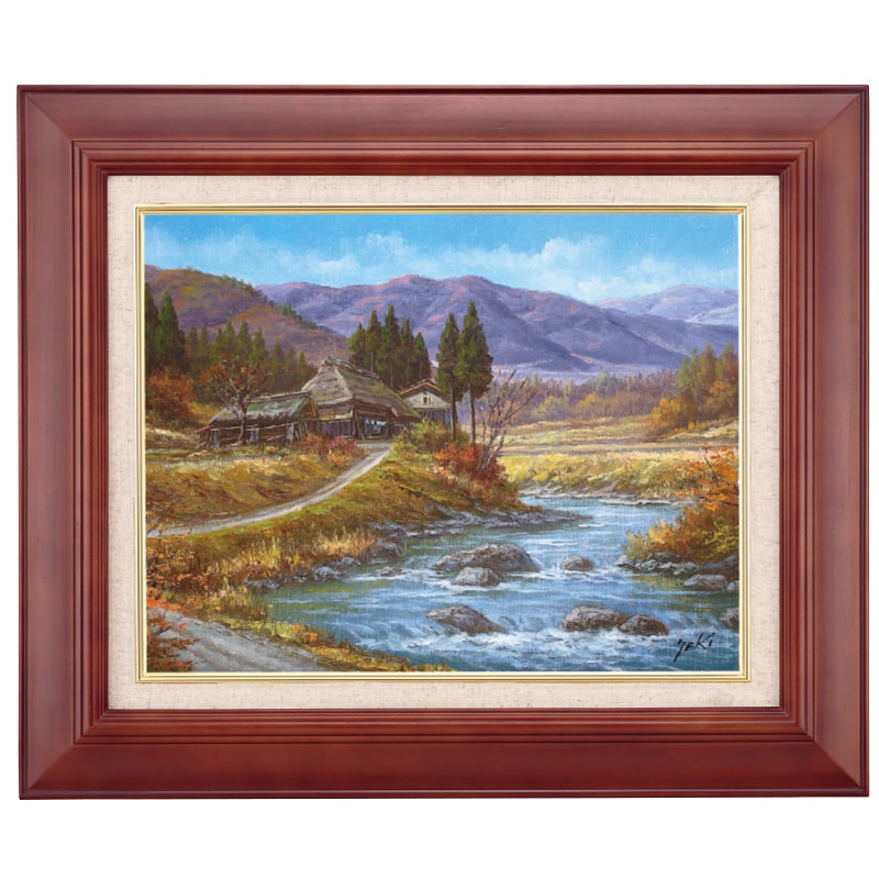 sale【ART】関健造真筆(山村清流)サムホール 楽天市場】関 健造 「 山村清流 」 油絵 油彩画 F6 ( 6号