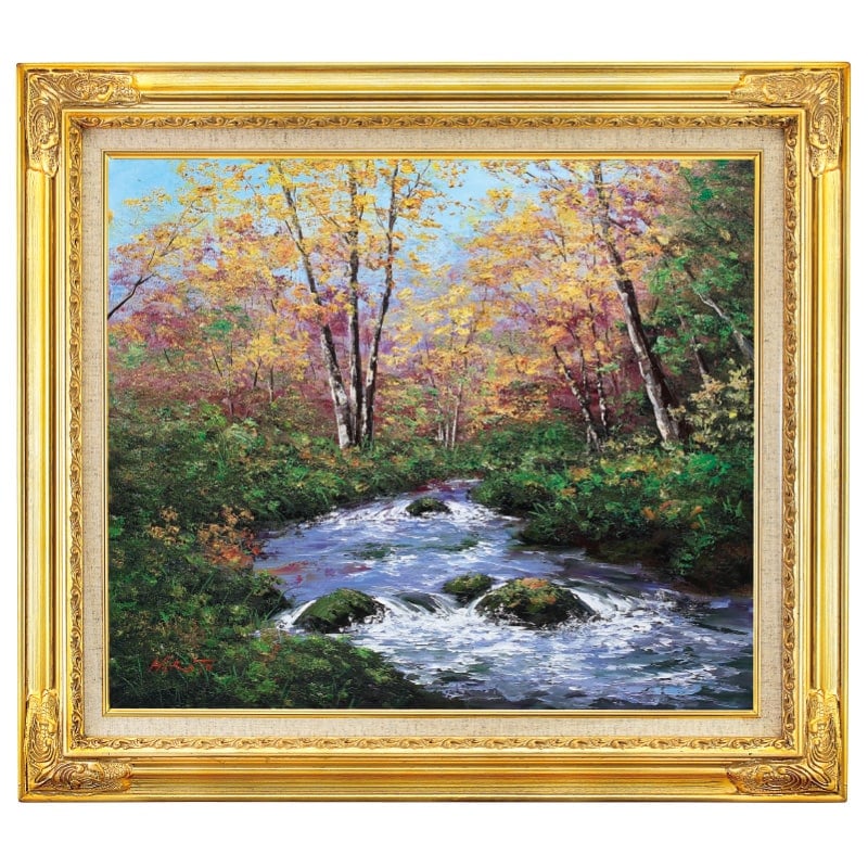 希少 古画 サインあり 刀根広篤 「Ryo-Ki Ⅳ」 油彩画 極彩色 F4号 希少 古画 サインあり 刀根広篤 「Ryo-Ki Ⅳ」 油彩画 極彩色 F4