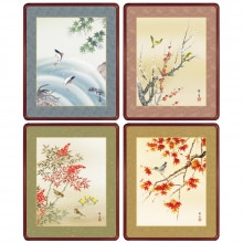 『四季花鳥』北山　歩生　額装4作品セット【ポイント５％還元中】|通販カタログ|アートの友社