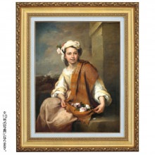 ムリーリョ 「ロザリオの聖母子」 6号 立体複製名画 【5％ポイント還元