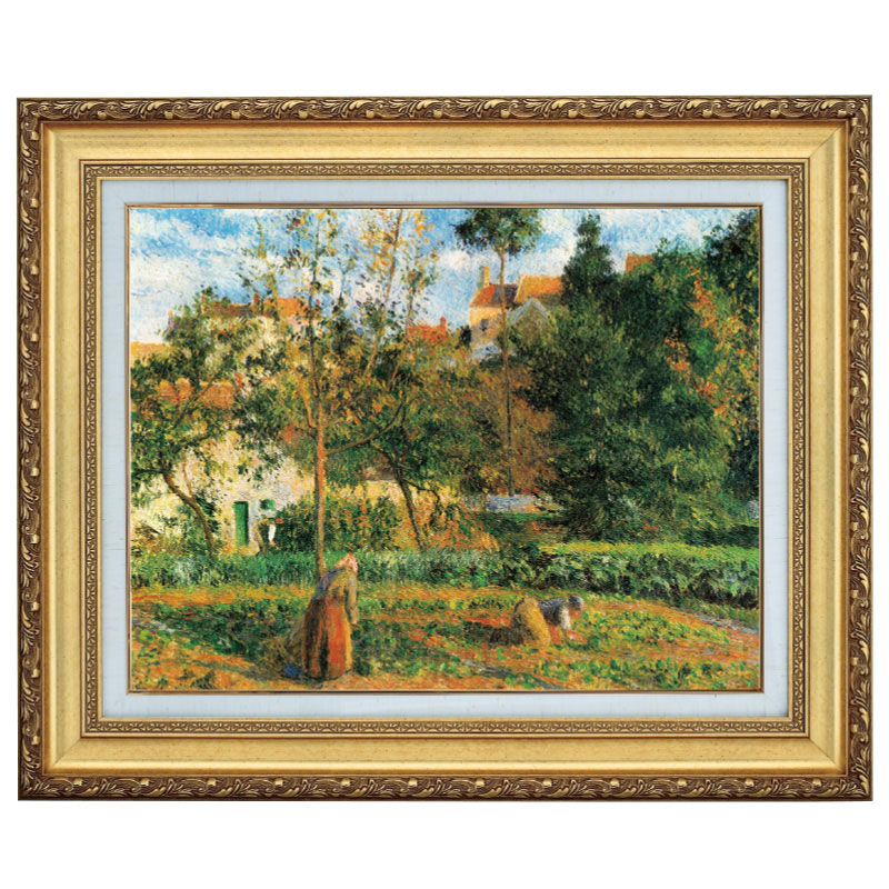 ピサロ 「エルミタージュの菜園」 10号 立体複製名画 : アートの友社