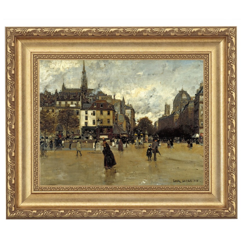 ルイジ・ロワール 「パレ通り、サン・ミッシェル」 4号 立体複製名画