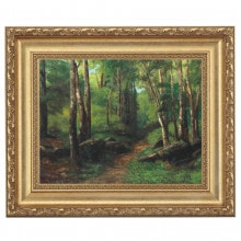 クールベ 「森の小道」 10号 立体複製名画 【5％ポイント還元中