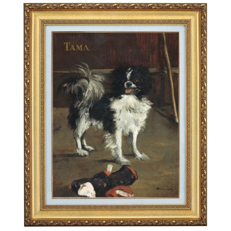 マネ 「タマ、日本犬」 10号 立体複製名画 : アートの友社 立体複製