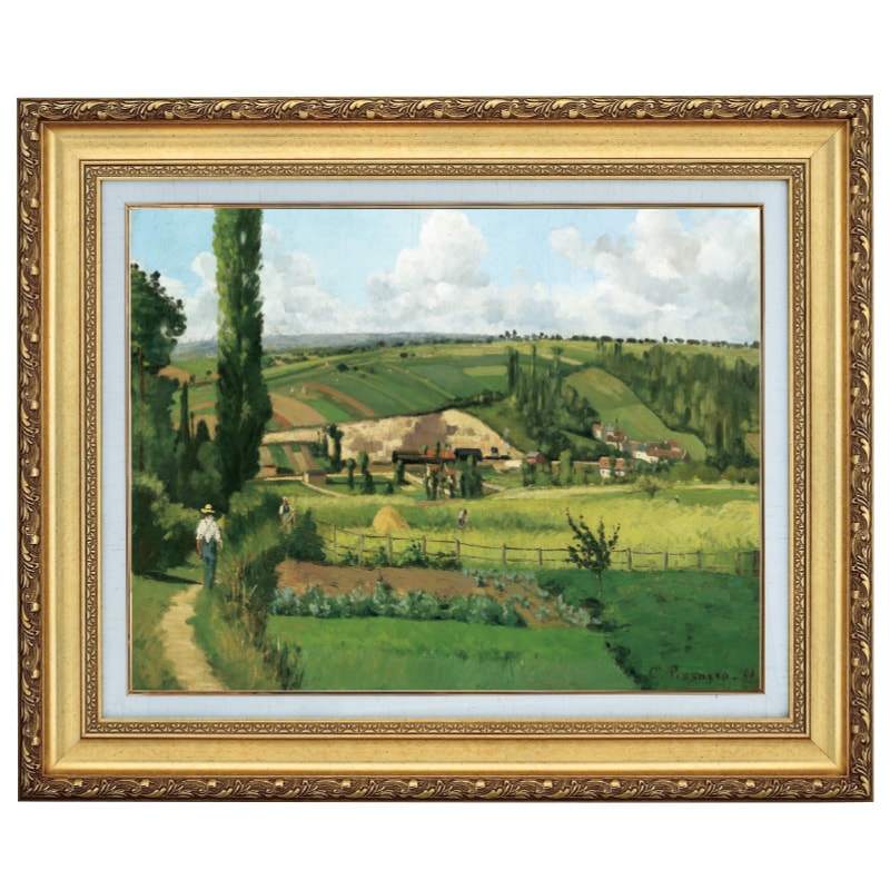 ピサロ 「レ・パティの風景」 10号 立体複製名画 : アートの友社 立体