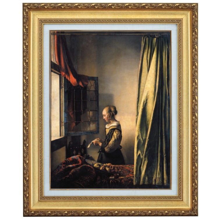 フェルメール 「窓辺で手紙を読む女」 10号 立体複製名画 【5