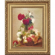 ファンタン・ラトゥール 「花と果実」 4号 立体複製名画 【5