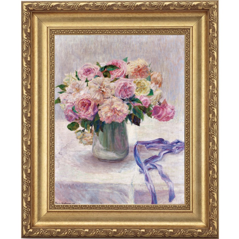 クリーグハンマー 「淡いバラ」 4号 立体複製名画 : アートの友社 立体