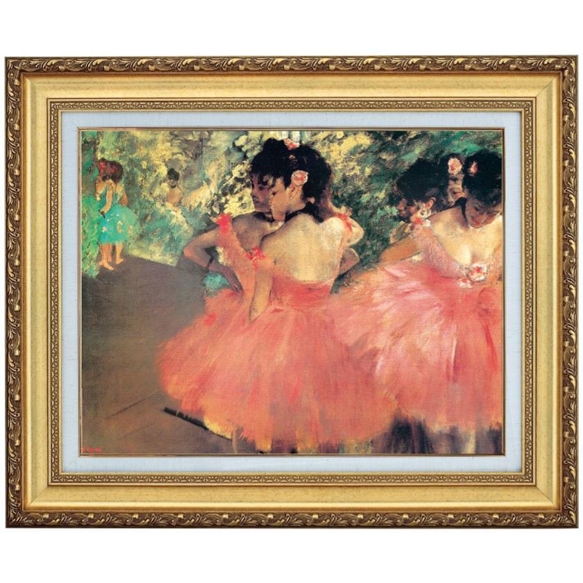 ドガ 「ピンクのドレスを着たダンサーたち」 6号 立体複製名画