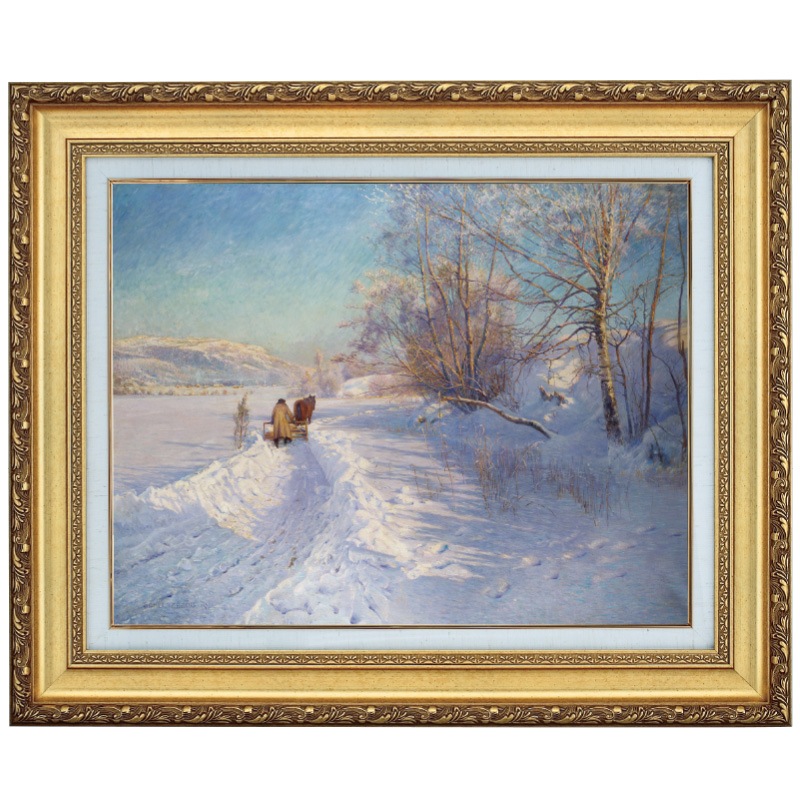 シュルツベルグ 「雪晴れの朝」 10号 立体複製名画 : アートの友社