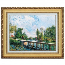シスレー 「川のある風景」 6号 立体複製名画 【5％ポイント還元
