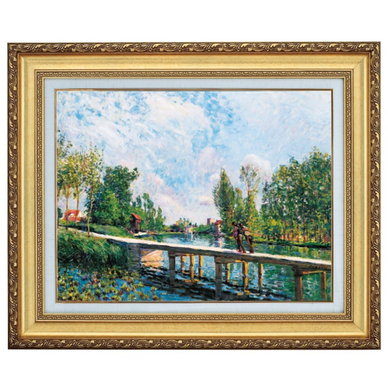 シスレー 「モレのロワンの河岸」 模写 - わたしの水彩スケッチと読書