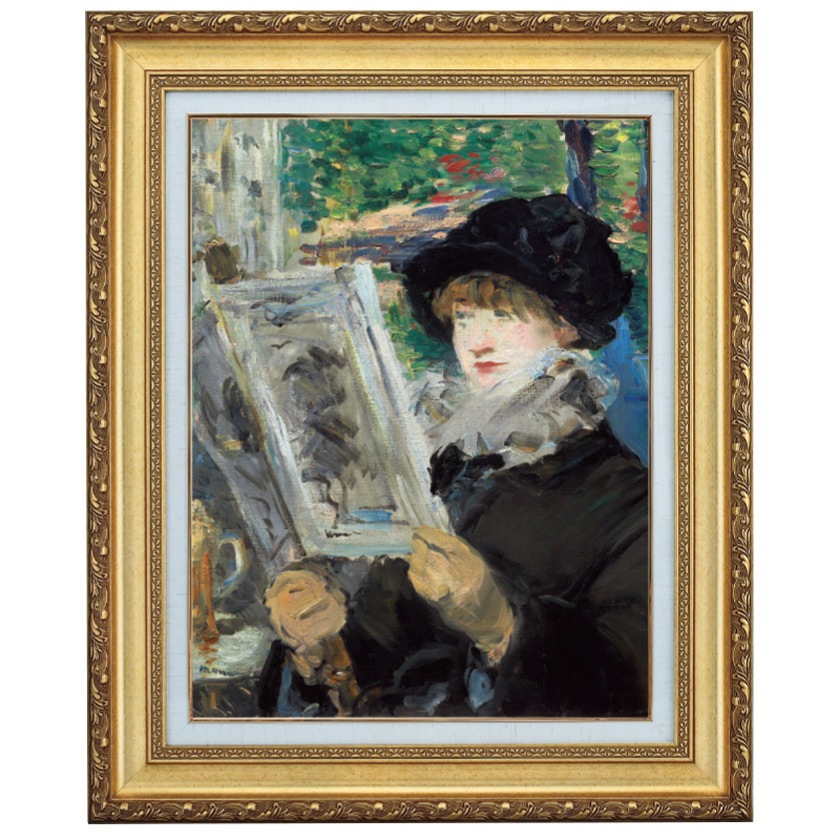 読書する女性の絵画複製画 マネ 「読書をする女性」 6号 立体複製名画 【ポイント5%還元