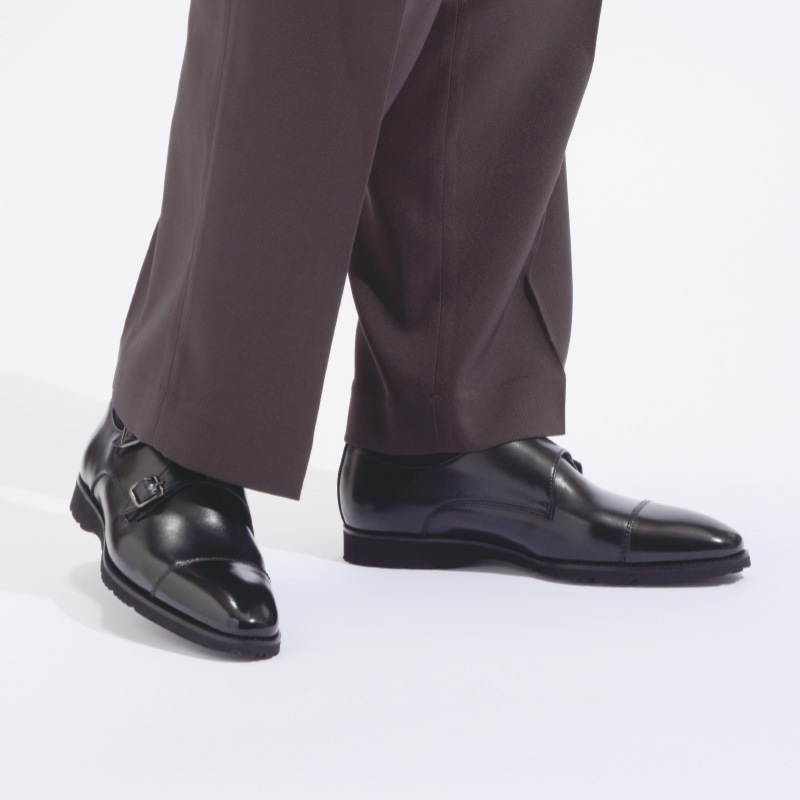 美品 CERBERO ダブルモンク アンティークグレー 牛革 26cm 42ND ROYAL HIGHLAND＞別注ダブルモンクレザーシューズ｜メンズ