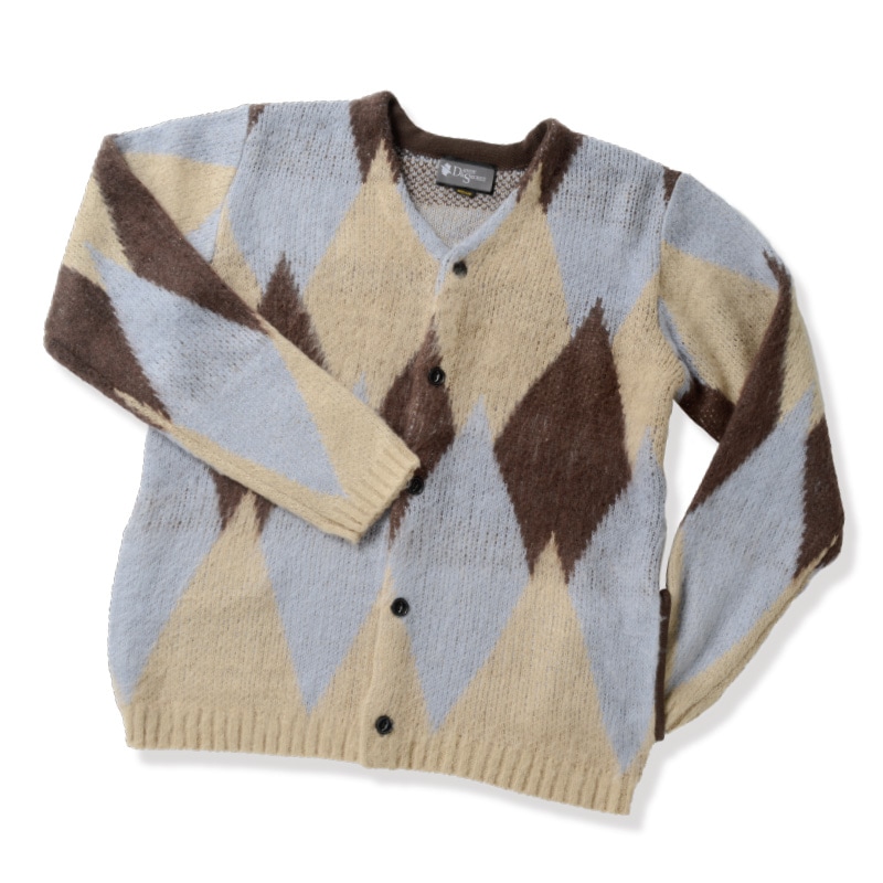 モヘアアーガイルカーディガン 【ポイント5％還元中】 : モヘア