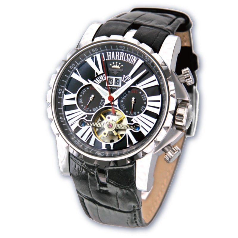 1089pt還元 ビッグテンプ付き両面スケルトン時計 【ポイント5％還元中