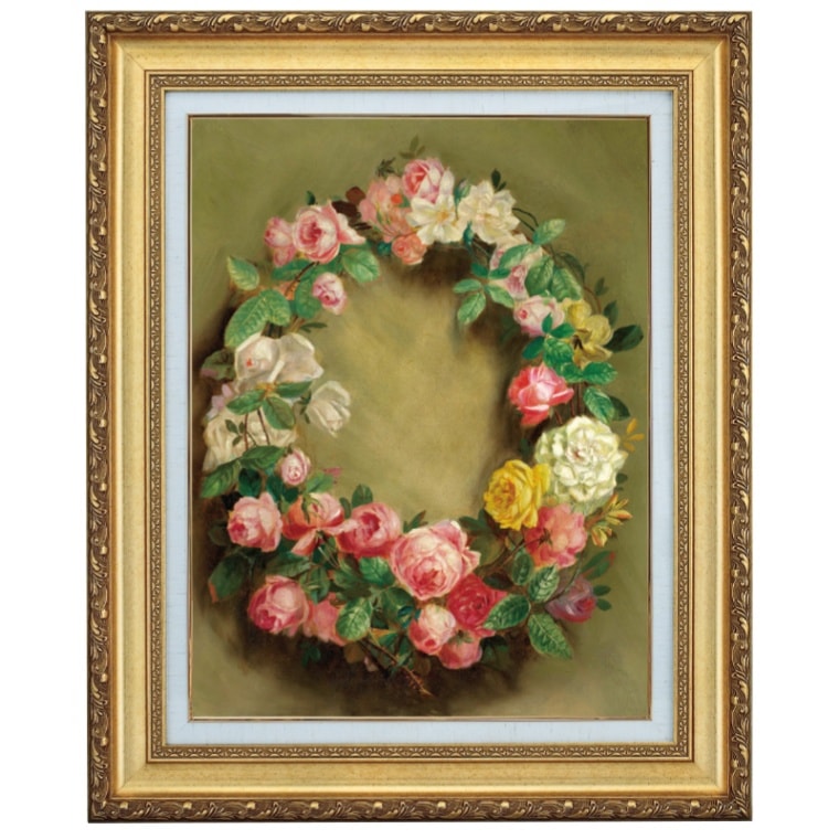 ルノワール 「バラのリース」10号 立体複製名画 【5％ポイント還元中
