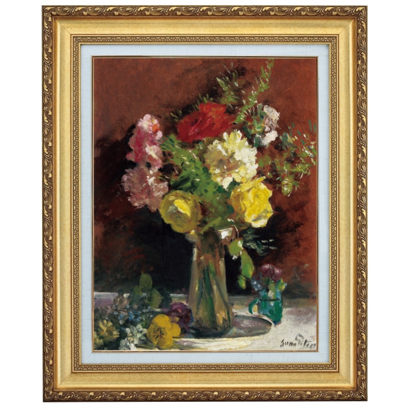 アンナ・ピーターズ「花瓶の花」10号立体複製名画 アートの友社