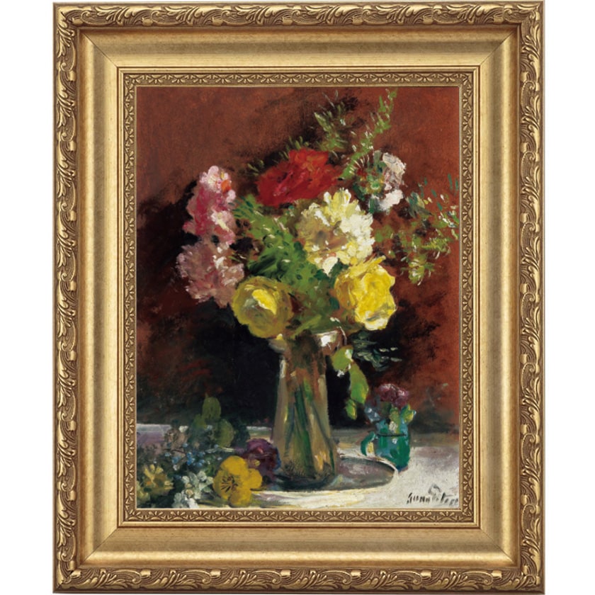 アンナ・ピーターズ「花瓶の花」4号立体複製名画 アートの友社