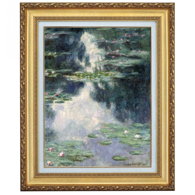 油絵 モネ 睡蓮の池に架かる橋6号 F6