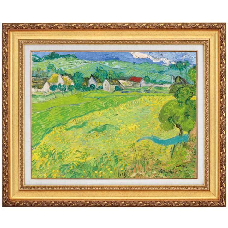 ゴッホ オーヴェル近郊ヴェセノの眺め 10号 立体複製名画 絵画 額付き