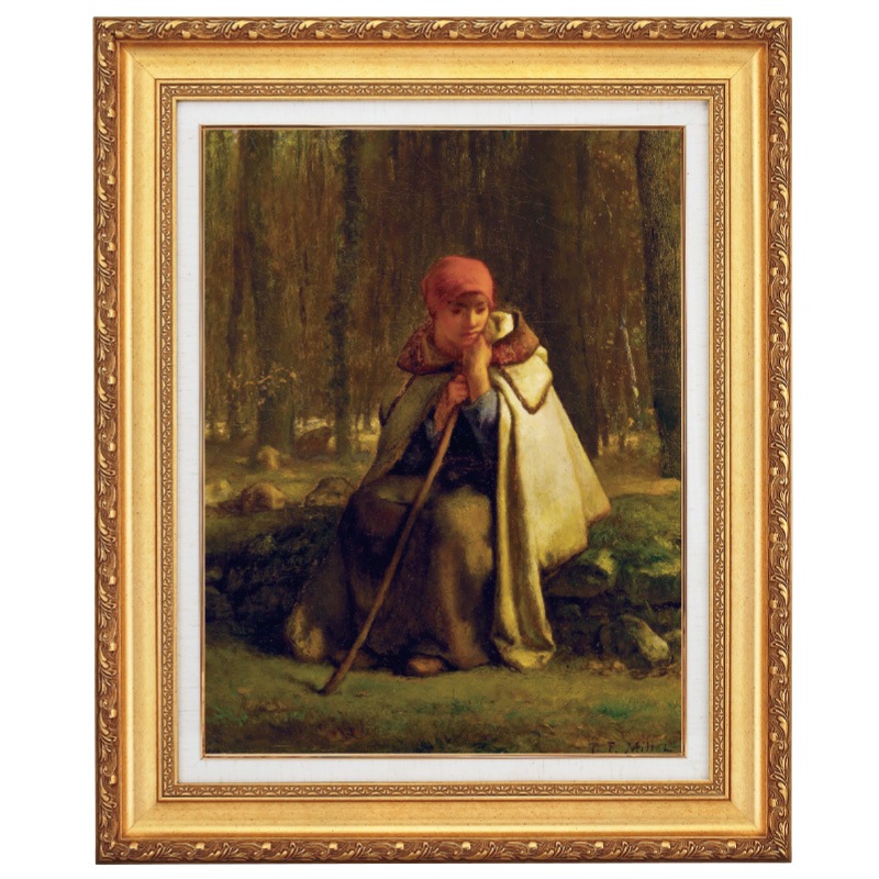 絵画 REVERIE225 - 10+1 世界の名画 ジャン＝フランソワ・ミレー 晩鐘 F8 [g4-bm104-F8] : 人形