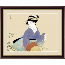 上村松園「萩の露」額|複製 掛軸 横山大観・伊藤若冲など日本画をご紹介|アートの友社