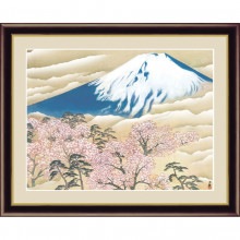横山大観「富士に桜図」額|複製 掛軸 横山大観・伊藤若冲など日本画をご紹介|アートの友社