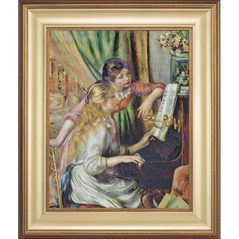 立体複製名画 ルノワール「ピアノに寄る少女たち」（3号） : アートの