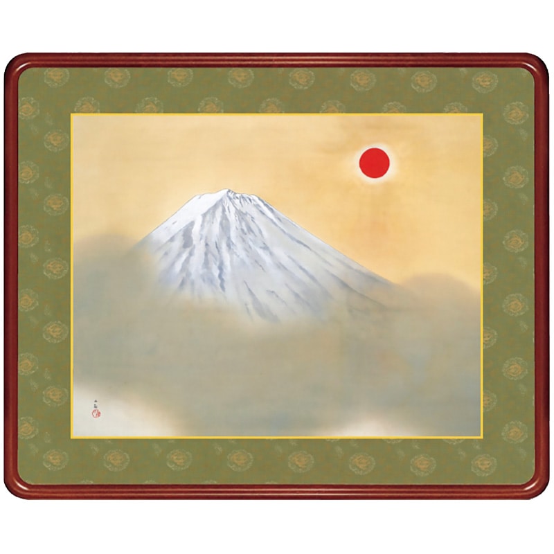 輸入雑貨　天然石　日本名画　『横山大観 乾坤輝く』　水晶絵　クリスタルアート 輸入雑貨天然石日本名画『横山大観 乾坤輝く』水晶絵クリスタル