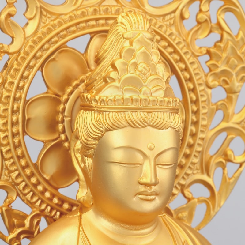 聖観音菩薩 仏教美術 人間国宝 金属製 置物 仏像 朋琳 松久朋琳 立像