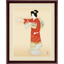 上村松園　『序の舞』　額装