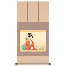 上村松園　『鼓の音』　掛軸
