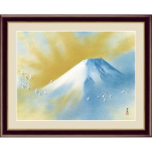 横山大観「霊峰飛鶴（れいほうひかく）」額