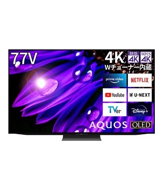SHARP 4T-C77EQ1 有機ELテレビ AQUOS OLED 77V型 4TC77EQ1 : シャープ
