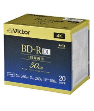 Victor VBR260RP20J5 ビデオ用 6倍速 BD-R DL 20枚パック 50GB 260分|テレビ・オーディオ・カメラ|ジョーワ