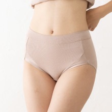 〈お茶のオイルで抗菌防臭〉しっとり柔らか　 すっぽり深履きスタンダードショーツ 【同色同サイズ2枚組】 環境に優しい 茶実衣油(ちゃみいゆ)