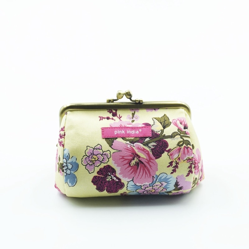 がまぐちコスメポーチ／pink india