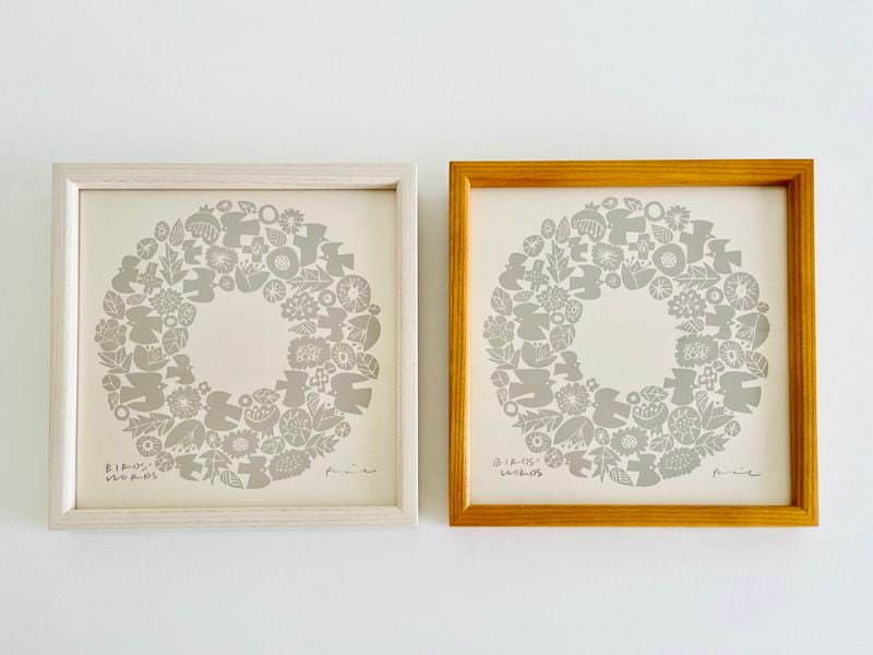 シルクスクリーン 20CM WREATH（クリーム／ミストグリーン