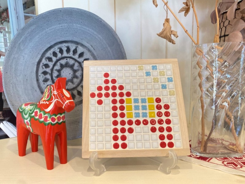 ダーラナホース柄タイル　クラフトキット