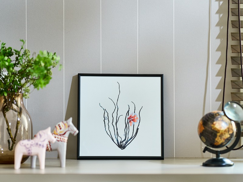 SINGLE ALGAE BLACK WITH PINK FLOWER／The Dybdahl co.　