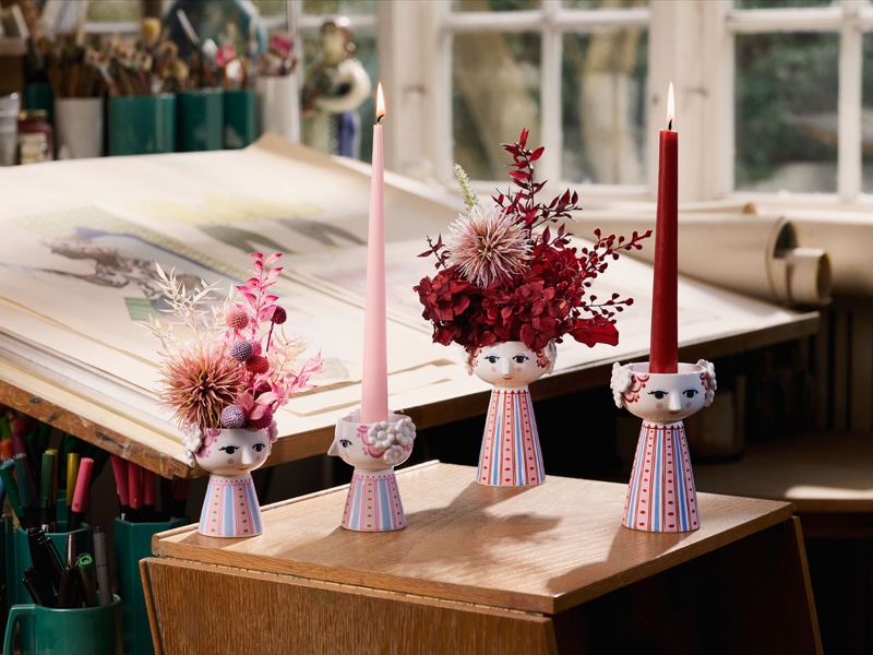 エヴァ　キャンドルホルダー　ピンク