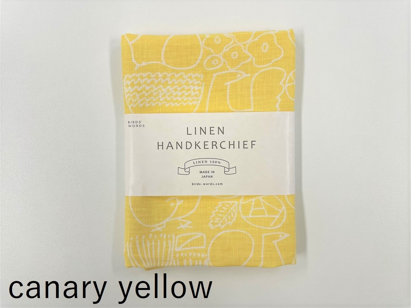 LINEN HANDKERCHIEF/BIRDS' WORDS