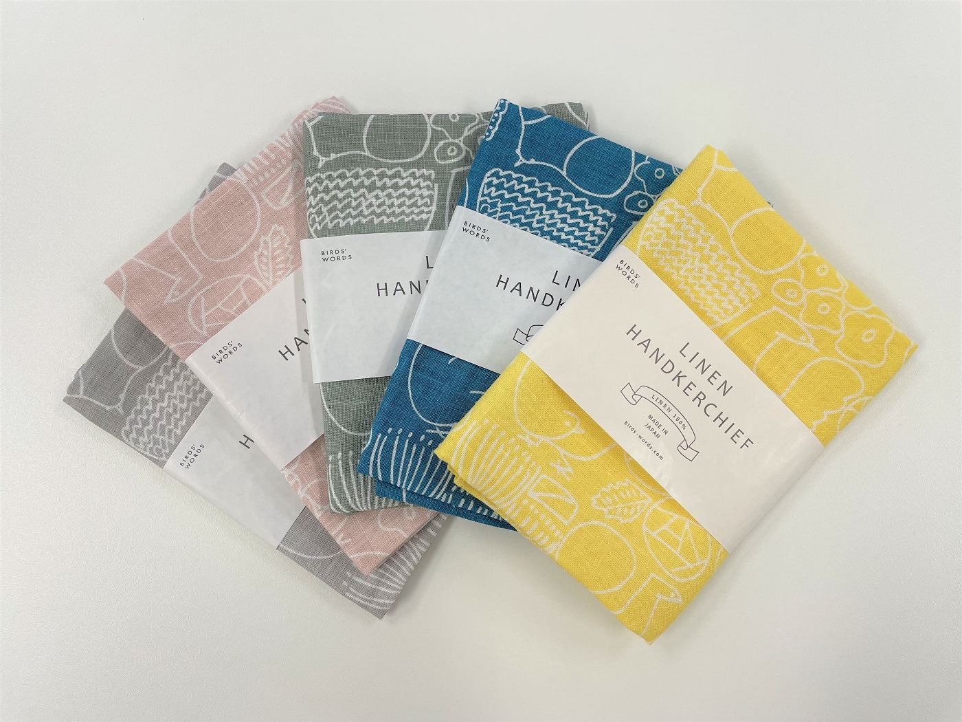 LINEN HANDKERCHIEF/BIRDS' WORDS