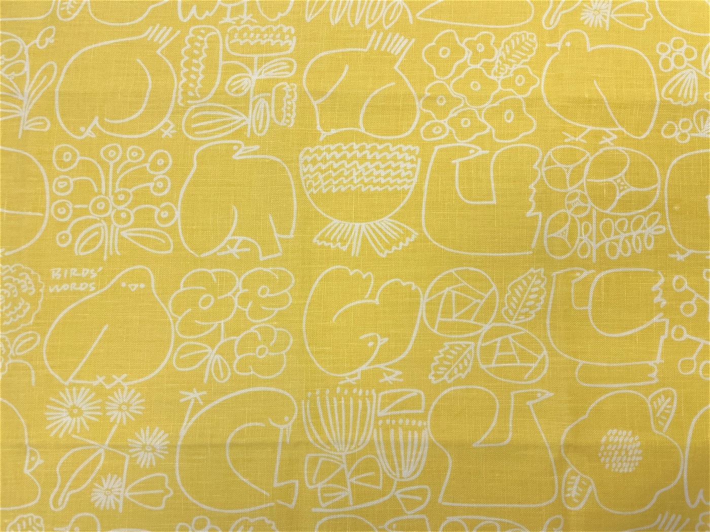 LINEN HANDKERCHIEF/BIRDS' WORDS