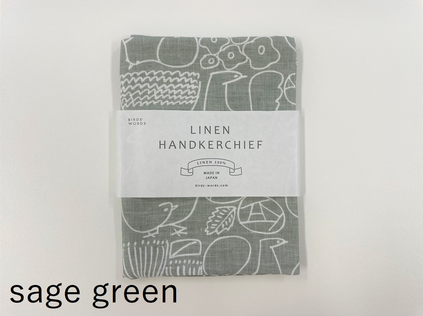 LINEN HANDKERCHIEF/BIRDS' WORDS