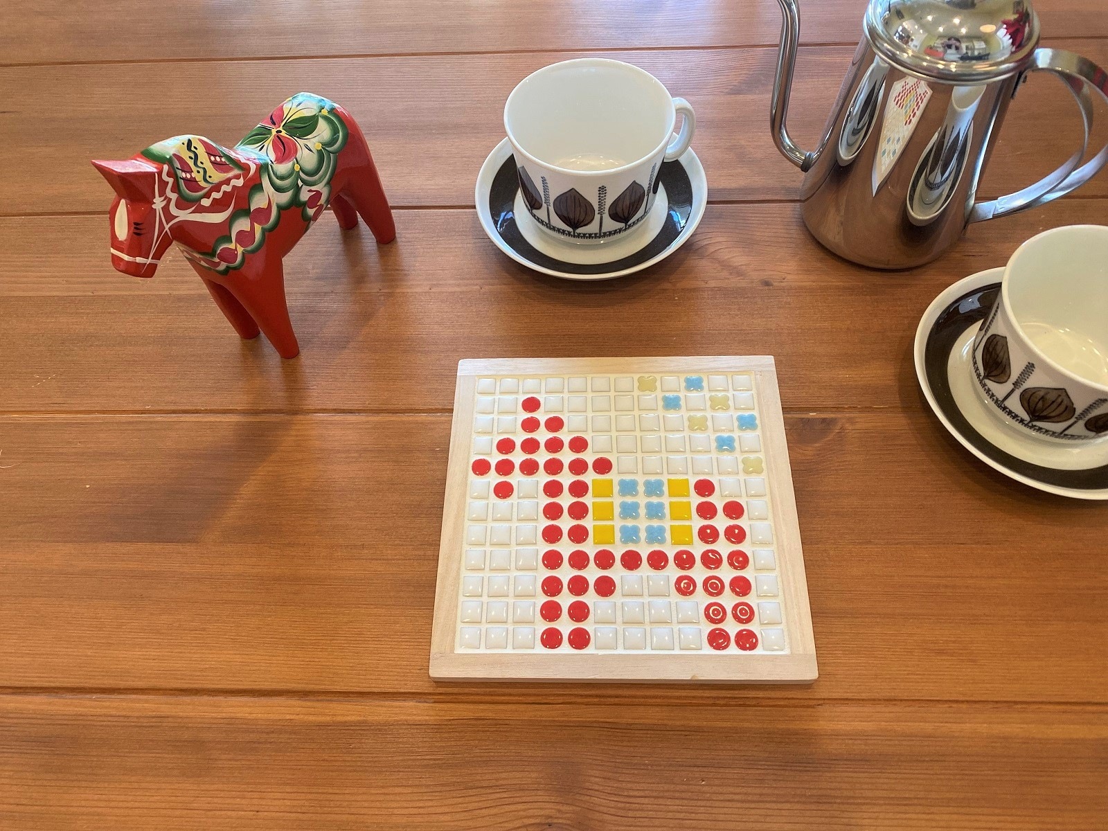 ダーラナホース柄タイル　クラフトキット